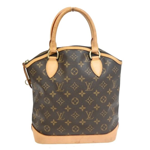 LOUIS VUITTON Logo Lockit Hand Bag Monogram Leather Brown France M40102 97FB861 - Picture 3 of 15